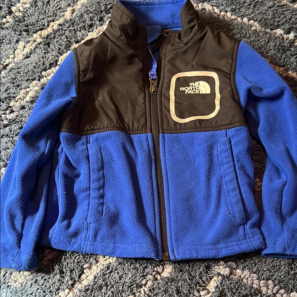 The North Face Blue and Black Kids' Fleece Jacket
